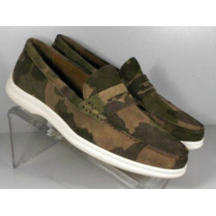 Чоловічі замшеві мокасини J&M Marlow Penny камуфляжного кольору