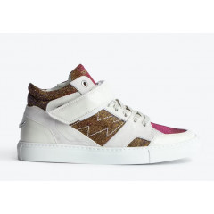 High-top sneakers with a zipper Zadig & Voltaire ZV1747 Mid Flash Sparkle Women's.