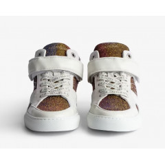 Високі кеди на блискавці Zadig & Voltaire ZV1747 Mid Flash Sparkle Sneakers жіночі