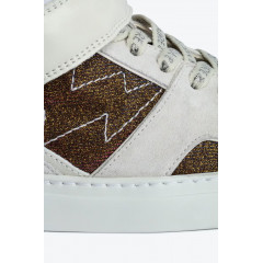 Високі кеди на блискавці Zadig & Voltaire ZV1747 Mid Flash Sparkle Sneakers жіночі