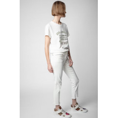 Високі кеди на блискавці Zadig & Voltaire ZV1747 Mid Flash Sparkle Sneakers жіночі