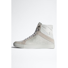 Шкіряні кеди на блискавці Zadig & Voltaire ZV1747 High Flash Keith Sneakers (розмір 39)