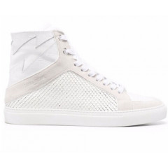 Шкіряні кеди на блискавці Zadig & Voltaire ZV1747 High Flash Keith Sneakers (розмір 39)