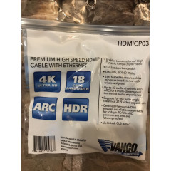 Високошвидкісний кабель HDMI з Ethernet Vanco Premium 2.0 HDMICP03