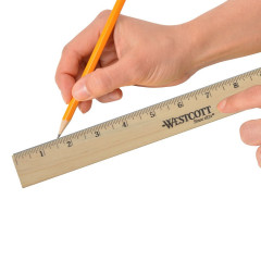 Drawing ruler in inches Westcott 12" Wood Ruler