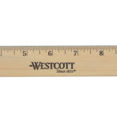 Drawing ruler in inches Westcott 12" Wood Ruler