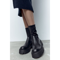 Zara boots-socks with tractor sole (size 38)