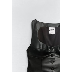 Жилет Zara зі штучної шкіри розмір S (44)