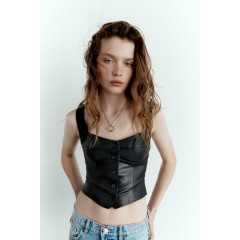 Жилет Zara зі штучної шкіри розмір S (44)