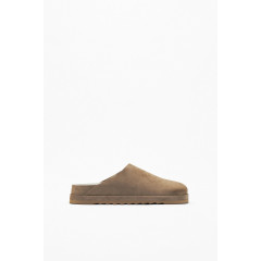 Чоловічі замшеві шльопанці Zara бежеві (розмір 42)