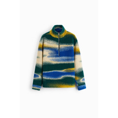 Zara sweatshirt made of artificial sheepskin with a print (size S-M)