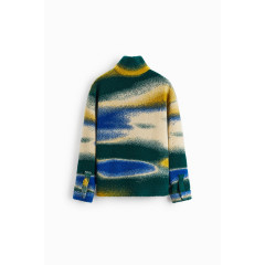 Світшот Zara зі штучної овчини з принтом (розмір S-M)