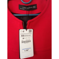 Пальто жіноче Zara з круглим коміром розмір XS (42)