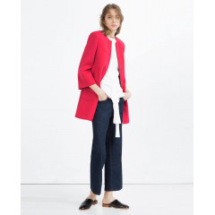 Women's Zara coat with a round collar size XS (42).