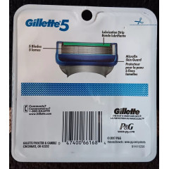 Леза для бритви Gillette 5 змінні касети 4шт виробництво США