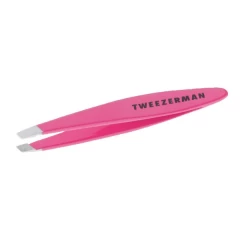 Пинцет для бровей Tweezerman Petite Mini Slant оттенок Neon Pink, мини размер