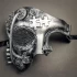 Маска для костюмованої вечірки Handmade чорне золото в стилі Burning Man Phantom Steampunk