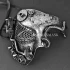 Маска для костюмованої вечірки Handmade чорне золото в стилі Burning Man Phantom Steampunk