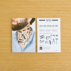 Stickers - tattoos "Tool Set" by Fiona Richards, 8 pieces.