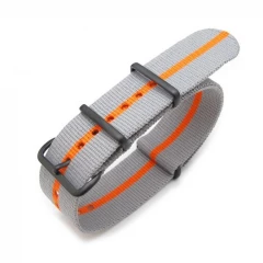 Ремінець для годинника Taikonaut G10 Nato James Bond Series Nylon Grey & Orange 22 мм