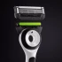 Бритва Gillette Labs с отшелушивающей полоской и с подставкой (Лимитированная серия белого цвета) 1 станок и 5 картриджей