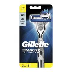 Бритва Gillette Mach3 Turbo з 2 змінними касетами срібляста
