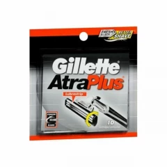 Set of 10 Gillette AtraPlus cartridges with moisturizing strip