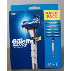 Станок для гоління Gillette Mach3 Turbo 3D з набором з 10 змінних картриджів