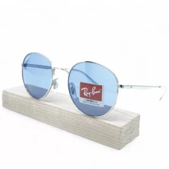 Сонцезахисні окуляри Ray-Ban RB3681-003-80 унісекс сріблясті з синіми лінзами