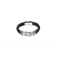 Lovemyson magnetic bracelet double steel colored leather with no inscriptions