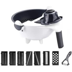 Багатофункціональна овочерізка Wet basket vegetable cutter 9 в 1 терка та мультислайсер для овочів