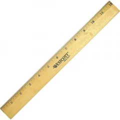 Drawing ruler in inches Westcott 12" Wood Ruler